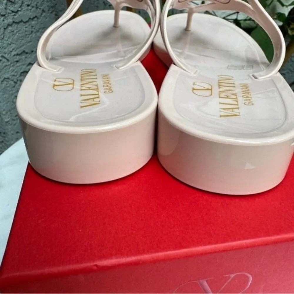 SOLD Valentino Garavani PM Logo Signature Thong Sandals - Picture 9 of 12